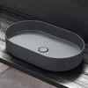 Раковина накладная 60 см Cielo Shui Comfort, темно-серый (SHCOLAO60-CM) На столешницу, На тумбу Овальные