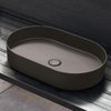 Раковина накладная 60 см Cielo Shui Comfort, темно-коричневый (SHCOLAO60-FN) На столешницу, На тумбу Овальные