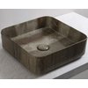 Раковина накладна 40 см Cielo Shui Comfort, коричневий мармур (SHCOLAQ40-BP) На стільницю, На тумбу 