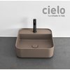 Керамическая раковина 44 см Cielo Shui Comfort, коричневый (SHCOLAQF-AN) На столешницу, На тумбу, Подвесные Квадратные