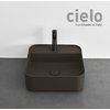 Керамическая раковина 44 см Cielo Shui Comfort, темно-коричневый (SHCOLAQF-FN) На столешницу, На тумбу, Подвесные Квадратные