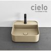 Керамическая раковина 44 см Cielo Shui Comfort, бежевый (SHCOLAQF-LN) На столешницу, На тумбу, Подвесные Квадратные