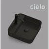 Керамическая раковина 44 см Cielo Shui Comfort, графит (SHCOLAQF-LV) На столешницу, На тумбу, Подвесные Квадратные