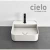 Керамическая раковина 44 см Cielo Shui Comfort, молочный (SHCOLAQF-TL) На столешницу, На тумбу, Подвесные Квадратные