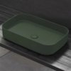 Раковина накладная 60 см Cielo Shui Comfort, зеленый (SHCOLAR60-AG) На столешницу, На тумбу Прямоугольные
