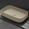 Раковина накладная 60 см Cielo Shui Comfort, бежевый (SHCOLAR60-LN) На столешницу, На тумбу Прямоугольные