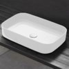 Раковина накладная 60 см Cielo Shui Comfort, белый (SHCOLAR60-Bianco) На столешницу, На тумбу Прямоугольные