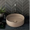 Раковина накладная 40 см Cielo Shui Comfort, бежевый (SHCOLAT40-AV) На столешницу, На тумбу Круглые