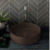 Раковина накладная 40 см Cielo Shui Comfort, коричневый (SHCOLAT40-CA) На столешницу, На тумбу Круглые