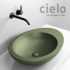 Керамическая раковина 60 см Cielo Le Giare, зеленый (LGLA60-AG) На столешницу, На тумбу Овальные