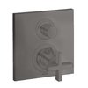 Термостатический смеситель на 2 потребителя Axor Citterio, Brushed Black Chrome (39725340) Для ванны, Для душа Черный