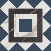 Плитка Fioranese Marmorea Intensa Deco Blueberry 20 * 20 (CM5206R) Для кухні, Для громадських приміщень, Для житлових приміщень, Для ванної