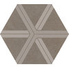 Плитка Ornamenta Corebasics Plot Ashgrey Hexagon D60 (CB60PLA) Ornamenta Для кухни, Для общественных помещений, Для жилых помещений, Для ванной