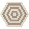 Плитка Ornamenta Corebasics Target Ivory Hexagon D60 (CB60TI) Ornamenta Для кухни, Для общественных помещений, Для жилых помещений, Для ванной