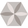 Плитка Ornamenta Electra Flower Taupe Hexagon D40 (EL40FT) Ornamenta Для кухни, Для общественных помещений, Для жилых помещений, Для ванной