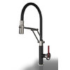 Змішувач для кухні Gessi Kitchen OFFICINE, сталь / чорний матовий (60205-599) Для кухні Нерж. сталь, Чорний матовий