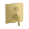 Термостатический смеситель на 2 потребителя Axor Citterio, Brushed Brass (39720950) Для ванны, Для душа Латунь
