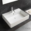 Керамическая раковина 50 см Cielo Smile, белый (SMLAA50-Bianco) На столешницу, На тумбу, Подвесные Прямоугольные