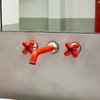 Смеситель для раковины настенный Fantini I Balocchi, красный-хром (60 06 0511B02) Для раковины Красный-хром