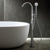 Напольный смеситель для ванны Fantini Icona Classic, хром (53 02 R080B+R080A) Для ванны Хром