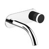 Смеситель для раковины настенный Fantini Nice, 200 мм, хром+черный (65 02 S013SB+M011A+65 F3 S248) Для раковины Хром