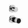 Смеситель для душа/ванны на 3 позиции Fantini Nice, хром+черный (65 02 S189SB+M587A+65 F3 S248) Для душа Хром