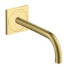 Электронный настенный смеситель для раковины Axor One, Brushed Brass (38120950) Для раковины Латунь