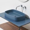Керамічна раковина 60 см Simas Folio, синій матовий (FO04-Matte NAVY) На стільницю, На тумбу 