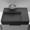 Керамическая раковина 60 см со скрытым сливом Laufen Kartell, графит матовый (H8103347581111) На столешницу, На тумбу, Подвесные Прямоугольные