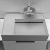 Керамическая раковина 60 см со скрытым сливом Laufen Kartell, серый матовый (H8103357591111) На столешницу, На тумбу, Подвесные Прямоугольные