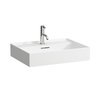 Керамическая раковина 60 см с шлифованным низом Laufen Kartell, белый матовый (H8163337571041) На столешницу, На тумбу, Подвесные Прямоугольные