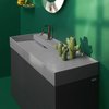 Керамическая раковина 120 см со скрытым сливом Laufen Kartell, серый матовый (H8133327591111) На столешницу, На тумбу, Подвесные Прямоугольные