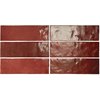 Плитка Equipe Ceramicas Artisan Burgundy 6, 5x20 (24467) Для кухні, Для ванни, Для громадських приміщень, Для житлових приміщень