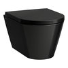 Подвесной безободковый укороченный унитаз Laufen Kartell, черный глянцевый (H8203330200001) Подвесные 