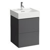 Тумба підвісна з 2 ящиками, 48 см Laufen Kartell, темно-сірий (H4075090336421) Laufen Тумби