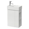Тумба подвесная с полочкой, петли слева, 44 см Laufen Kartell, белый матовый (H4075170336401) Laufen Тумбы