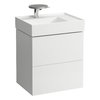 Тумба подвесная с 2 ящиками, 58 см Laufen Kartell, белый матовый (H4075580336401) Laufen Тумбы