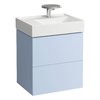Тумба подвесная с 2 ящиками и органайзером, 58 см Laufen Kartell, серо-голубой (H4075680336451) Laufen Тумбы