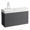 Тумба подвесная с 2 выдвижными ящиками, 120 см Laufen Kartell, темно-серый (H4076480336421) Laufen Тумбы
