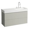Тумба подвесная с 2 выдвижными ящиками, 118 см Laufen Kartell, мокрый асфальт (H4076490336411) Laufen Тумбы