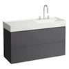 Тумба подвесная с 2 выдвижными ящиками, 118 см Laufen Kartell, темно-серый (H4076490336421) Laufen Тумбы