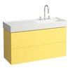 Тумба підвісна з 2 висувними ящиками, 118 см Laufen Kartell, жовтий (H4076490336441) Laufen Тумби