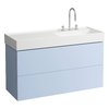 Тумба подвесная с 2 выдвижными ящиками, 118 см Laufen Kartell, серо-голубой (H4076490336451) Laufen Тумбы