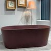 Ванна зі штучного каменю окремостояча NIC Design Bay 160х80 см, бордовий (014 719.075) NIC Design Овальні