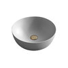 Раковина накладная 38 см NIC Design Ovvio, серый матовый (001 446.047) На столешницу, На тумбу Круглые
