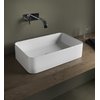 Раковина накладная 60 см NIC Design Semplice, белый глянцевый (001 383.001) На столешницу, На тумбу Прямоугольные