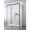 Душевая кабина Radaway Idea Black KDJ+S 140Lx70R (10116140-54-01L+10117070-01-01+387048-54-01R) Прямокутні Прозоре