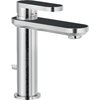 Смеситель для раковины Nobili Dress, inox T.E.A.+ and matt carbon (DS106118/1T22) Для раковины Нержавеющая сталь/черный матовый