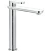 Высокий смеситель для раковины Nobili Dress, inox T.E.A.+ and FENIX NTM® bianco kos (DS106128/2TBK) Для раковины Нержавеющая сталь/белый