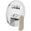 Змішувач для душу на 2 виходи Nobili Dress, chrome and heritage wood (DS106100 / EC11) Для душа Хром-бежевий
